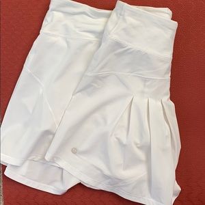 Size 8 tall white Lululemon Skirt